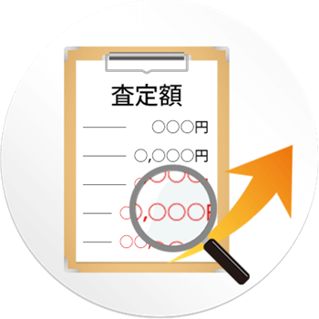 査定額の内訳が書かれた紙